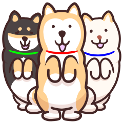 [LINEスタンプ] しばいぬ三原色