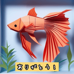 [LINEスタンプ] 和紙で彩る熱帯魚