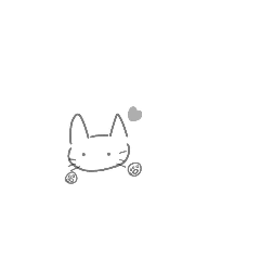 [LINEスタンプ] シンプル 猫スタンプ
