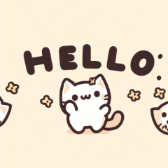 [LINEスタンプ] かわいい猫の挨拶スタンプ