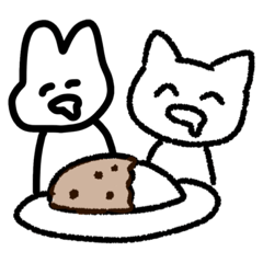 [LINEスタンプ] ののむうさぎとおだねこ