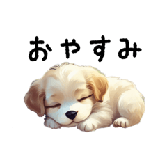 [LINEスタンプ] 子犬スタンプ(挨拶)