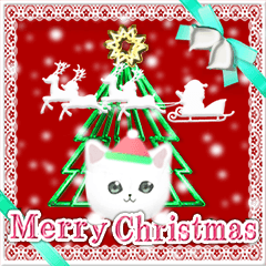 [LINEスタンプ] 光のネコ☆お正月☆クリスマス☆飛び出す！の画像（メイン）