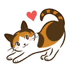 [LINEスタンプ] 三毛猫ゆいちゃん