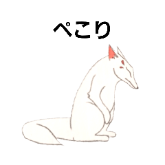[LINEスタンプ] ぺこ白狐(何かに使える)