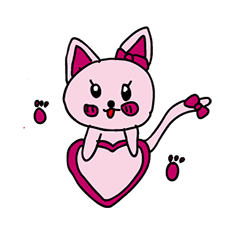 [LINEスタンプ] ハートとネコちゃん