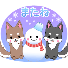 [LINEスタンプ] 飛び出す！ちびハスキー1【冬①】