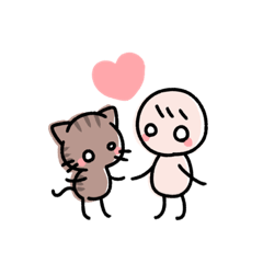 [LINEスタンプ] 僕とキジトラ