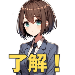 [LINEスタンプ] 働く女の子スタンプ【毎日使える】