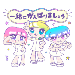 [LINEスタンプ] それなりにパラダイス Jキラッ！ガールズ