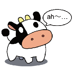 [LINEスタンプ] ウシさん 英語ver