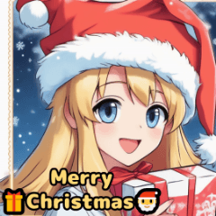 [LINEスタンプ] 少女とひよこの仲良しクリスマス