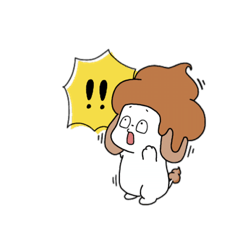 [LINEスタンプ] んこ犬(チョコソフト)