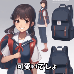 [LINEスタンプ] 学園少女の日常