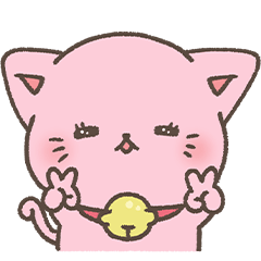 [LINEスタンプ] ぴののぴんくネコちゃん1