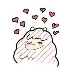 [LINEスタンプ] ぴんくのアルパカ