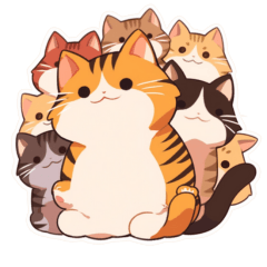 [LINEスタンプ] 癒し系のリラックスねこスタンプ