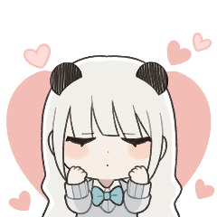 [LINEスタンプ] ゆるかわいいオオカミくんとパンダちゃん