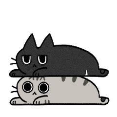 [LINEスタンプ] 猫のうにとゆっけ