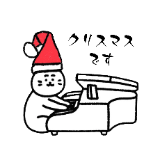 [LINEスタンプ] ピアノ ねこ クリスマスver.