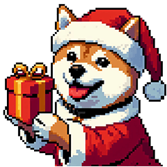 [LINEスタンプ] ドット絵 サンタ 柴犬 クリスマス 40種 冬