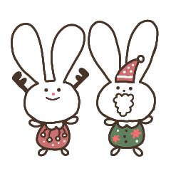 [LINEスタンプ] うさちゃんの耳はながい 〜冬の装い〜