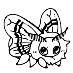[LINEスタンプ] Fluffy silk moth！の画像（メイン）