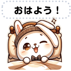 [LINEスタンプ] うさぎさんのなんでもトーク！