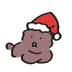 [LINEスタンプ] クリスマスなショコラ犬