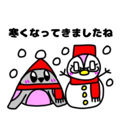 [LINEスタンプ] る〜ぺんぎん＆アザスタンプ(冬編)