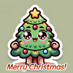 [LINEスタンプ] クリスマスツリーの魔法がかかる