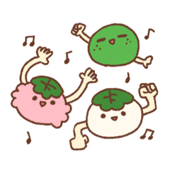 [LINEスタンプ] それゆけ！春の風物詩！かしわもちくん