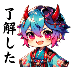 [LINEスタンプ] 和オニ様 ミニキャラ