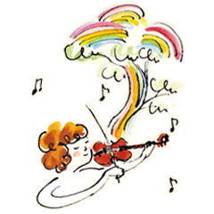 [LINEスタンプ] にじ色の音の森