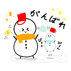 [LINEスタンプ] 冬❄️雪だるまちゃんスタンプ