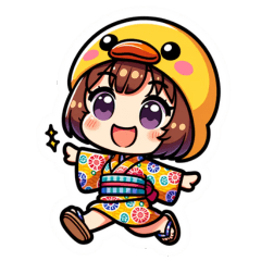 [LINEスタンプ] オキナワンガール あいちゃん動物コスプレ