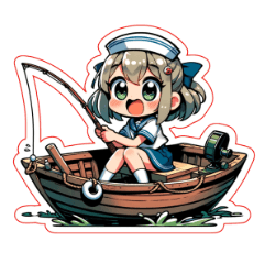 [LINEスタンプ] キュートな釣り女子