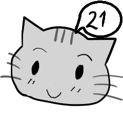 [LINEスタンプ] ひと言伝えるふきだしネコ 21