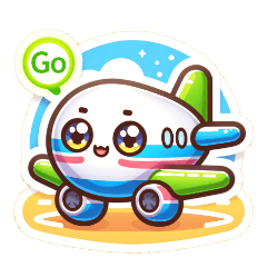 [LINEスタンプ] 元気いっぱい飛行機くん