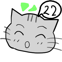 [LINEスタンプ] ひと言伝えるふきだしネコ 22