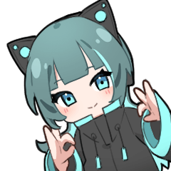 [LINEスタンプ] 猫耳ヘッドホン女子のスタンプ