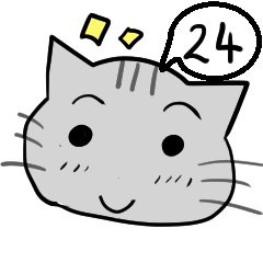 [LINEスタンプ] ひと言伝えるふきだしネコ 24