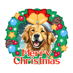 [LINEスタンプ] ゴールデンレトリバー・Christmas