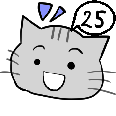 [LINEスタンプ] ひと言伝えるふきだしネコ 25