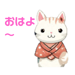 [LINEスタンプ] 和ねこ㋜