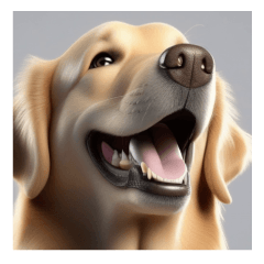 [LINEスタンプ] かわいい笑顔の犬のスタンプ2ですの画像（メイン）