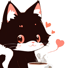 [LINEスタンプ] かわいいねこカフェ ハート