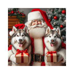 [LINEスタンプ] サンタと動物たちのクリスマス。