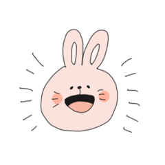 [LINEスタンプ] 顔で訴えかけるうさぎ