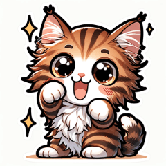 [LINEスタンプ] かわいいメインクーンの子猫シリーズ